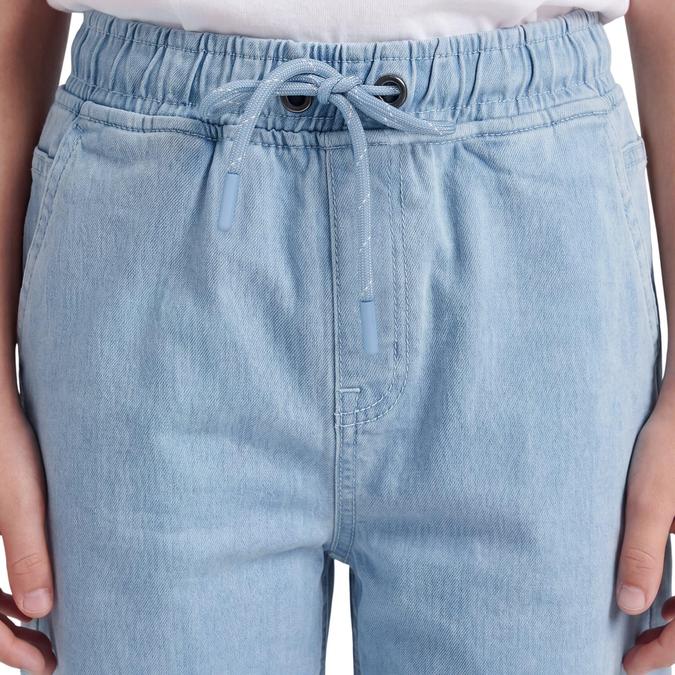 R&B Blue Regular Fit Solid Mid Rise Boys Shorts