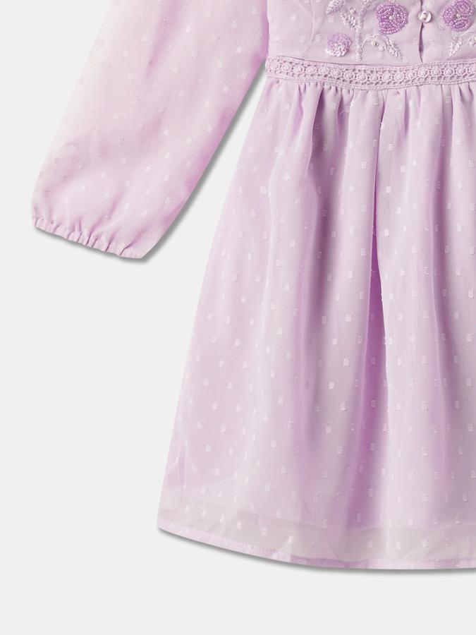 Girls Printed A-Line Dress image number 3