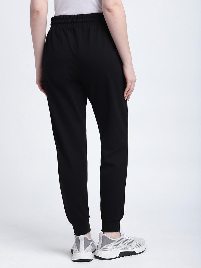 Women Cotton Blend Jogger Mid Rise Solid Pants