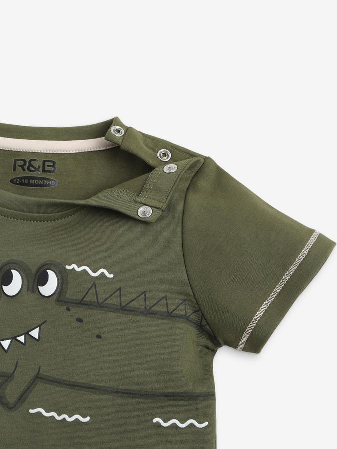 Boys Graphic Print Short Sleeve Crew Neck Sleepwear Set