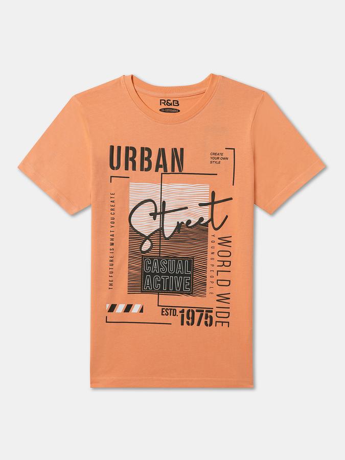 Boys Graphic Print Pure Cotton Regular T Shirt image number 0