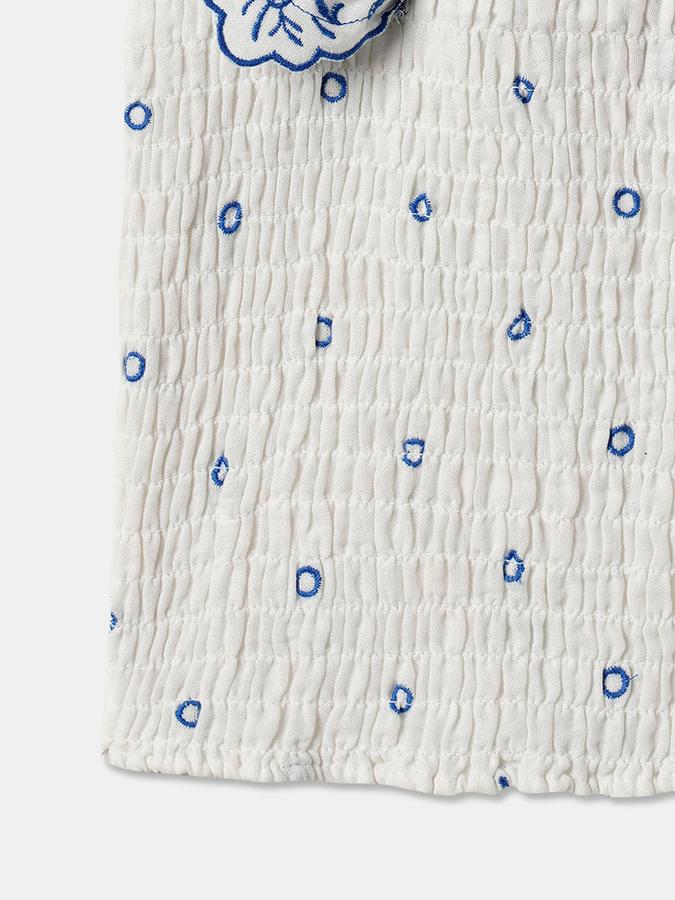 Girls Regular Fit Sleeveless Square Neck Floral Top