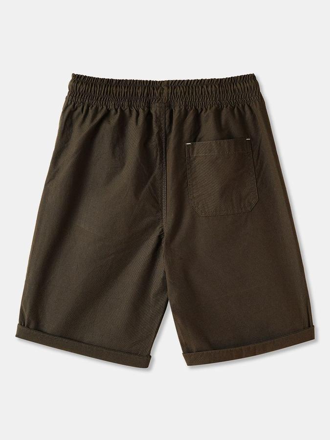 Boys Cotton Regular Fit Mid Waist Woven Shorts