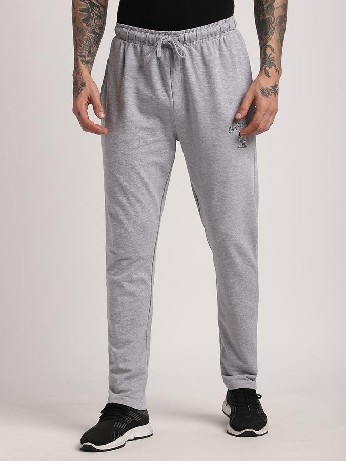 R&B Men's Grey Melange Trousers