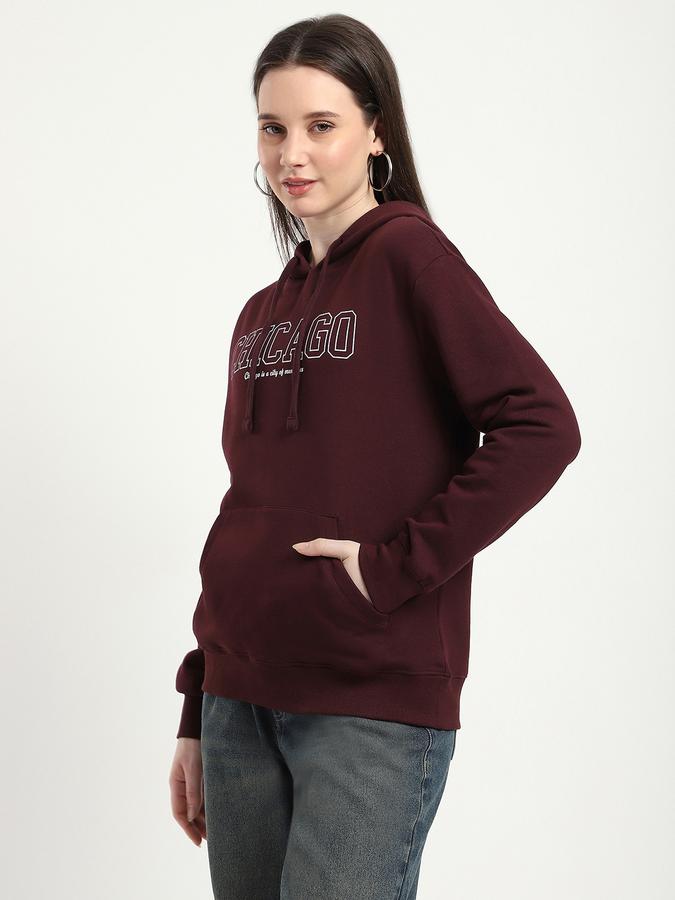 R&B Women Wine Typography Print Hoodie