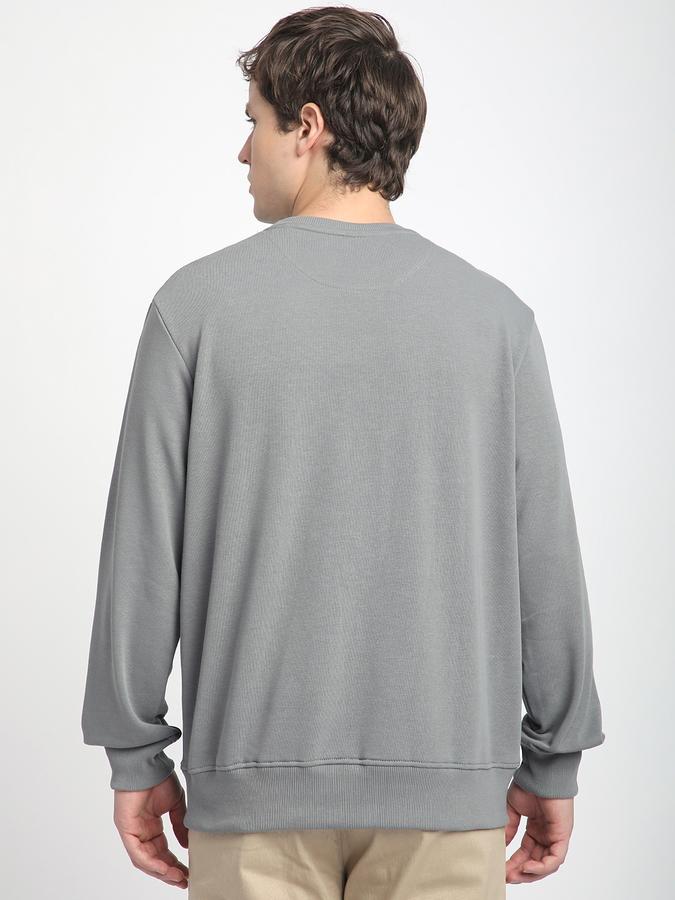 Men Cotton Blend Regular Fit Crew Neck Graphic Sweatshirt