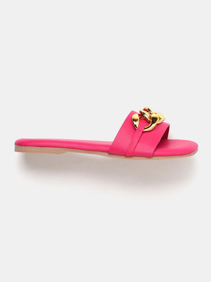 Open-Toe Slip-On Flat Sandals image number 1
