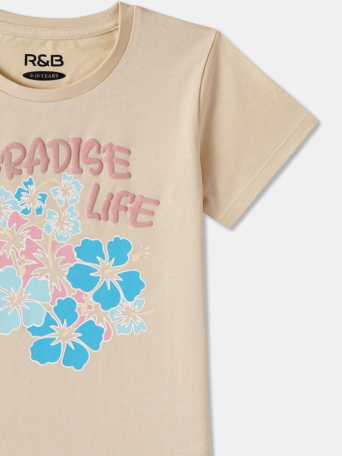 Printed T-Shirt with Crew Neck and Short Sleeves image number 2