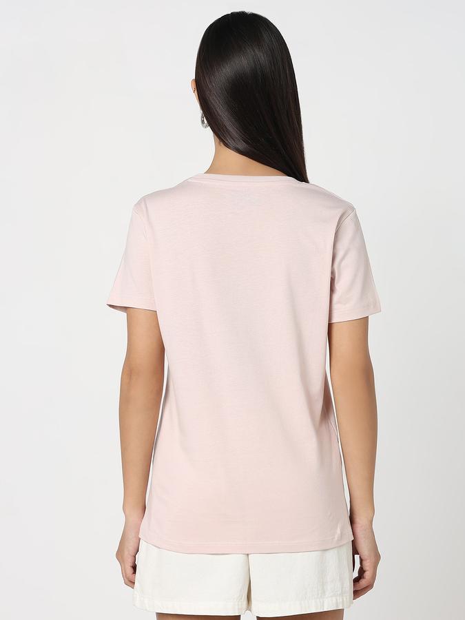 R&B Women Pastel Pink Floral Graphic T-Shirt