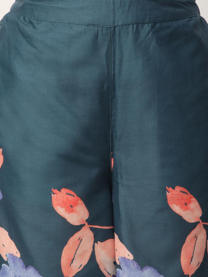 Women Rayon Palazzo Elasticated Waist Printed Trousers