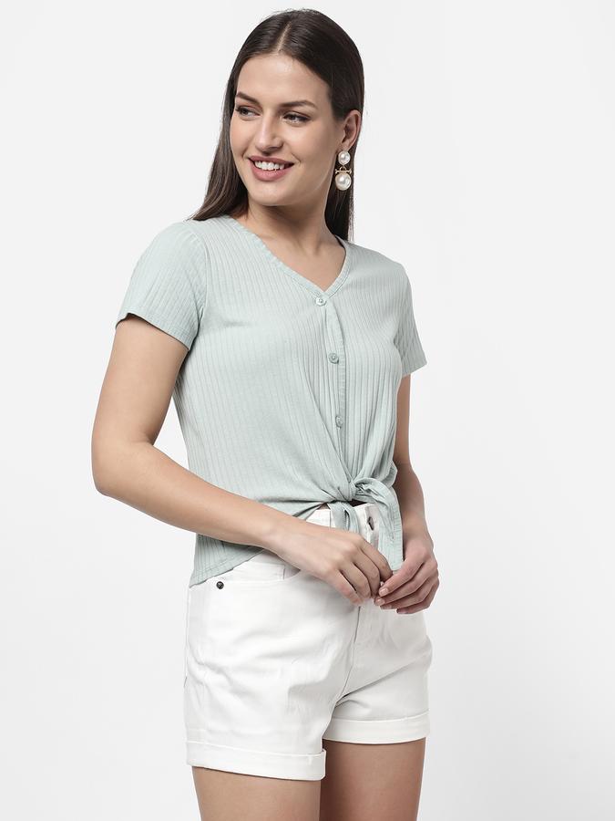 R&B Women's Printed Tie-Up Top