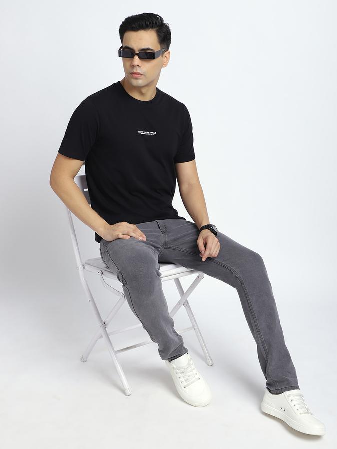 Men Cotton Regular Fit Crew Neck Graphic T-shirt