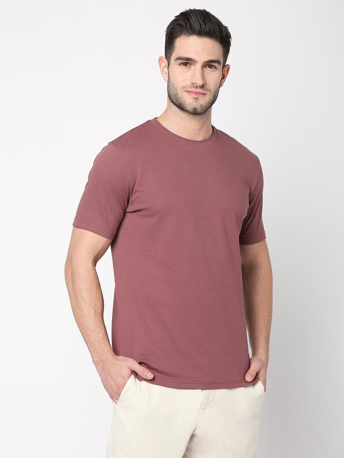 Men Regular Fit Round-Neck T-Shirt image number 2