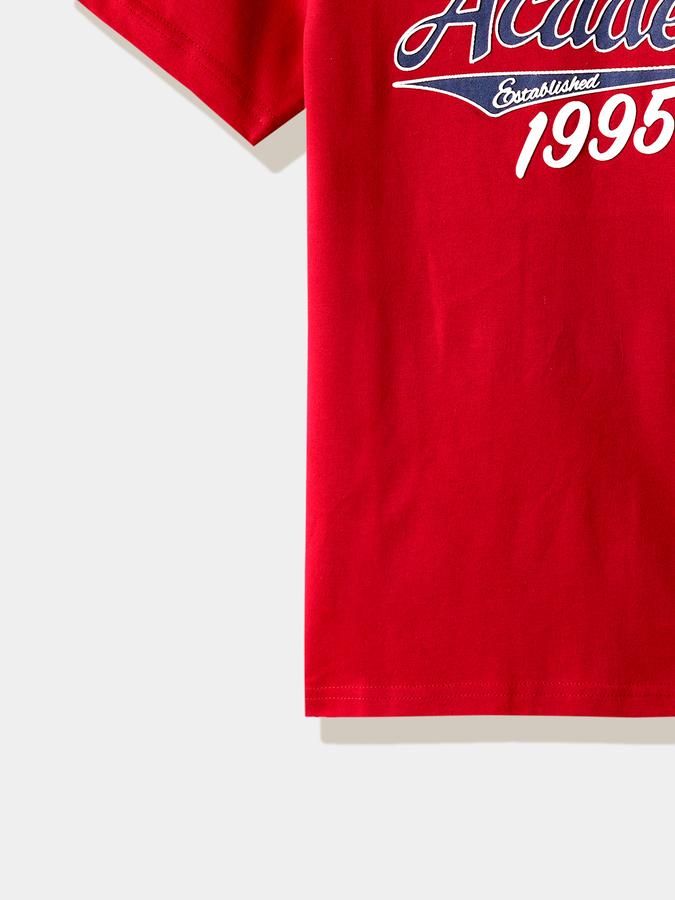 Boys Cotton Regular Fit Crew Neck Graphic T-shirt