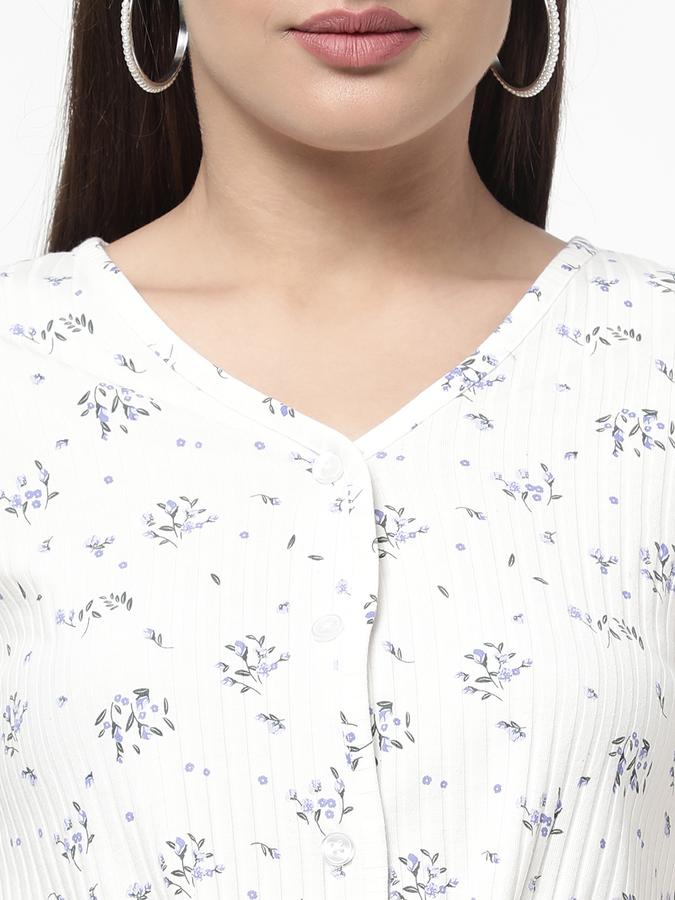 R&B Women's Printed Tie-Up Top image number 3