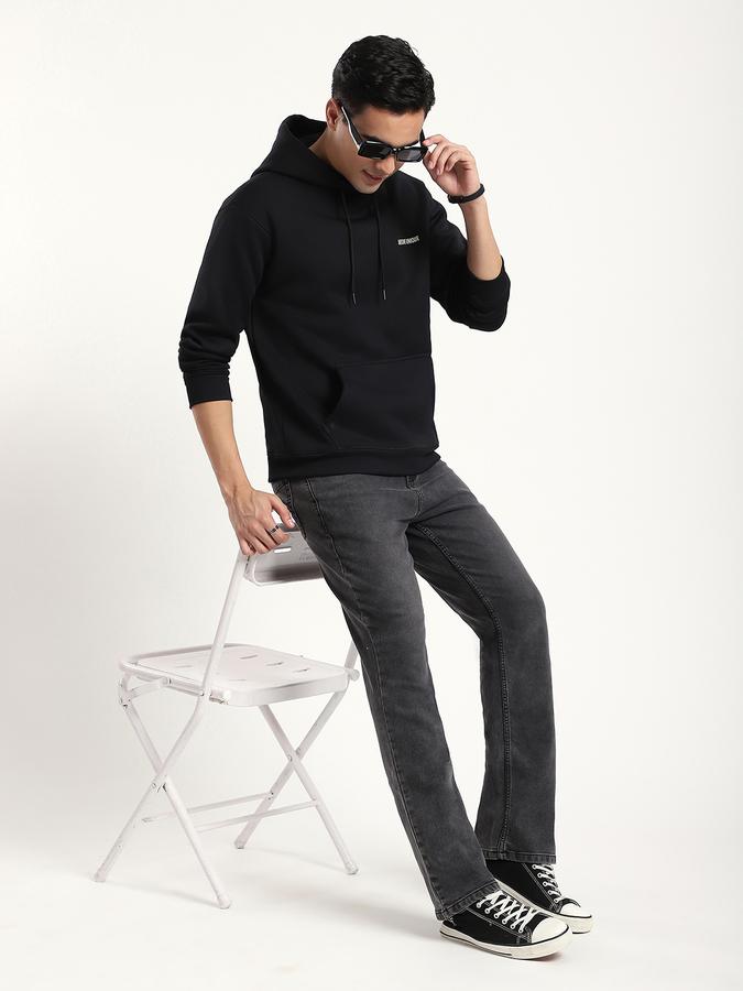 Men Polyester Regular Fit Hooded Graphic Sweatshirt