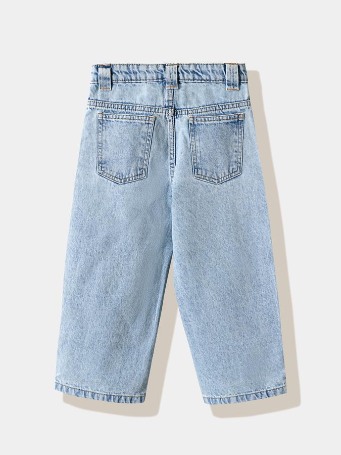Boys Cotton Regular Fit Mid Rise Clean Hem Jeans