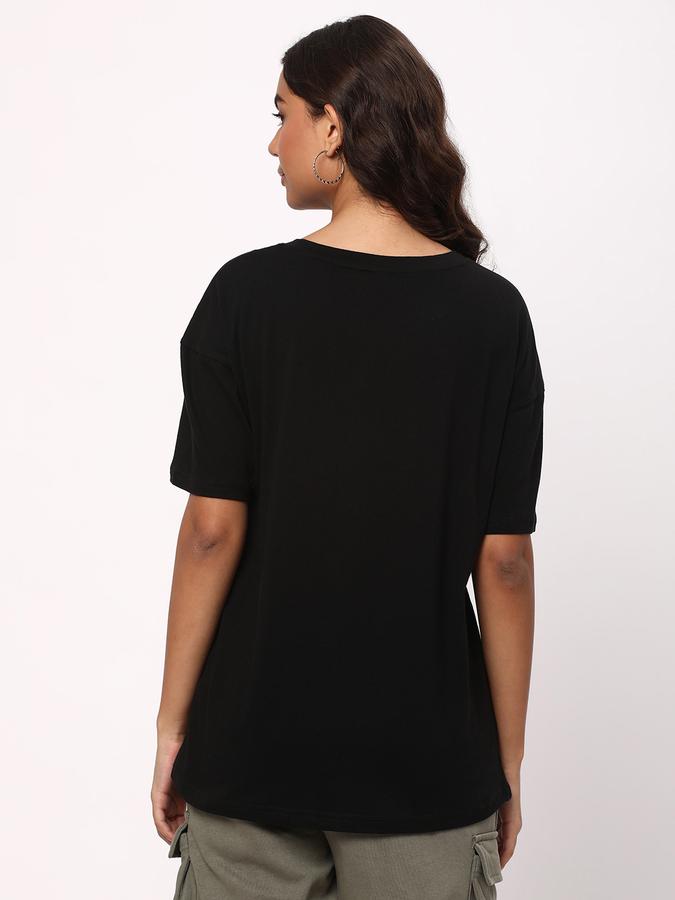 Women Typographic Print Loose Fit T-Shirt image number 2