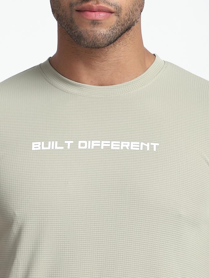 R&B Men's Moss Green Printed T-Shirt