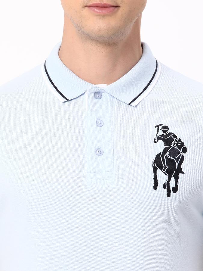 R&B Men's Chest & Sleeve Embroidered Polo image number 3