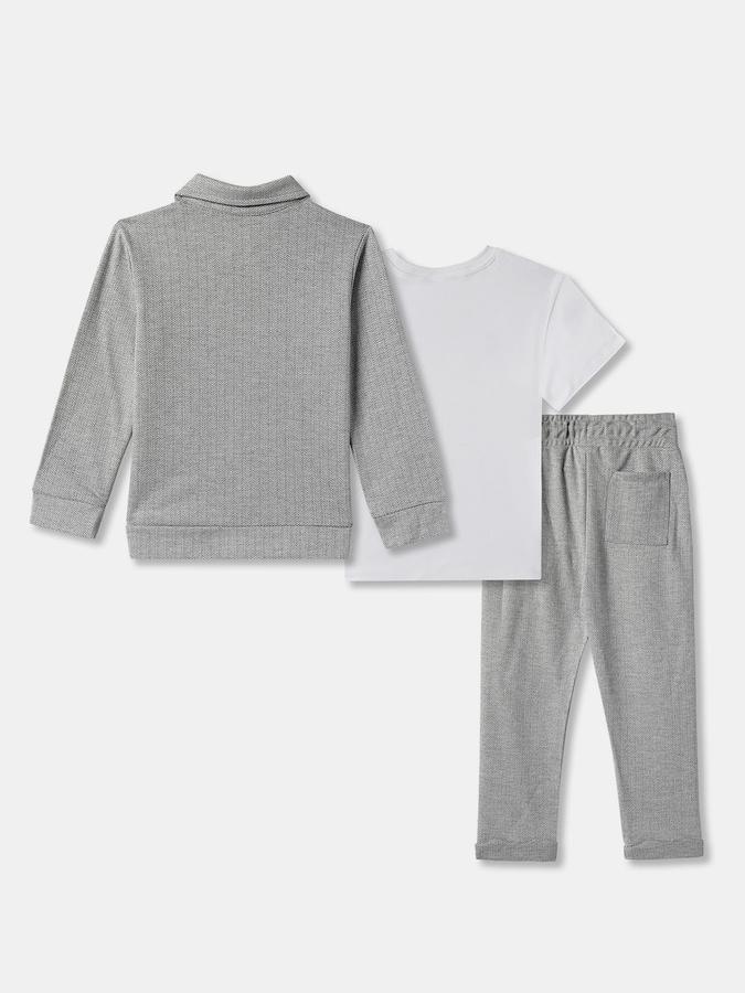 Boys Solid Casual Clothing Sets image number 1