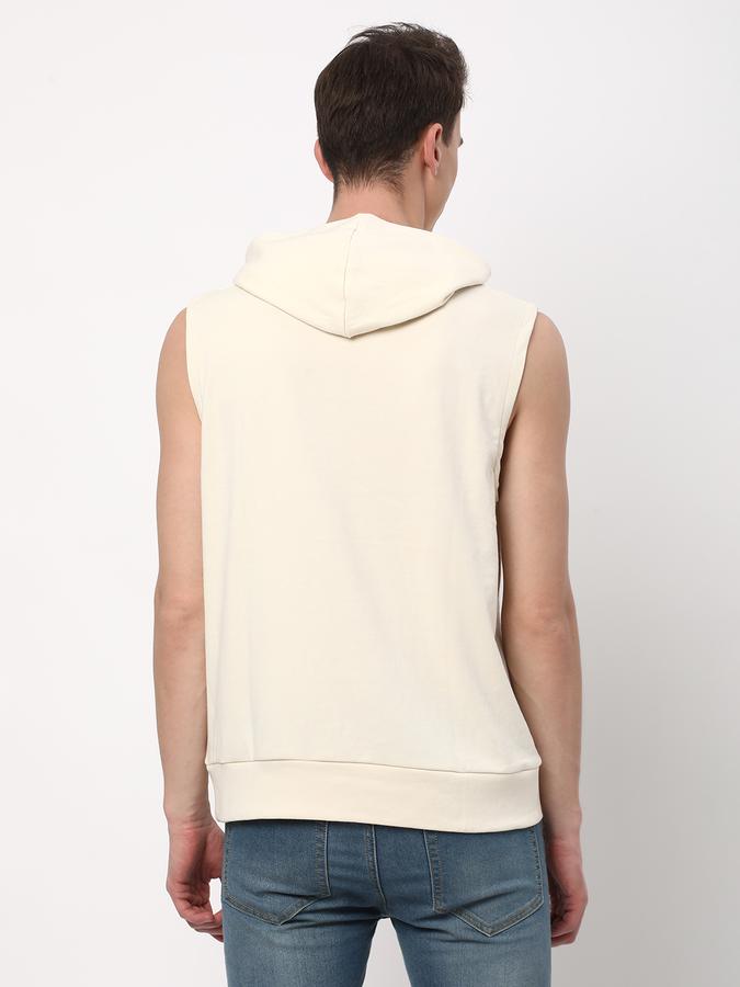 Men Cotton Regular Fit Hooded Gilet Jacket