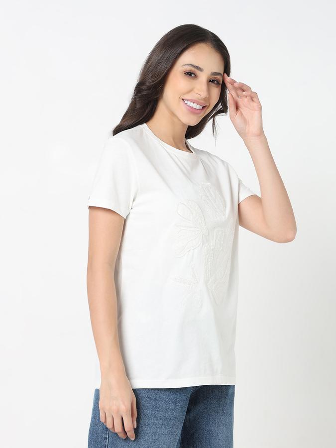 R&B Graphic Print Women Round Neck T-Shirt  image number 3