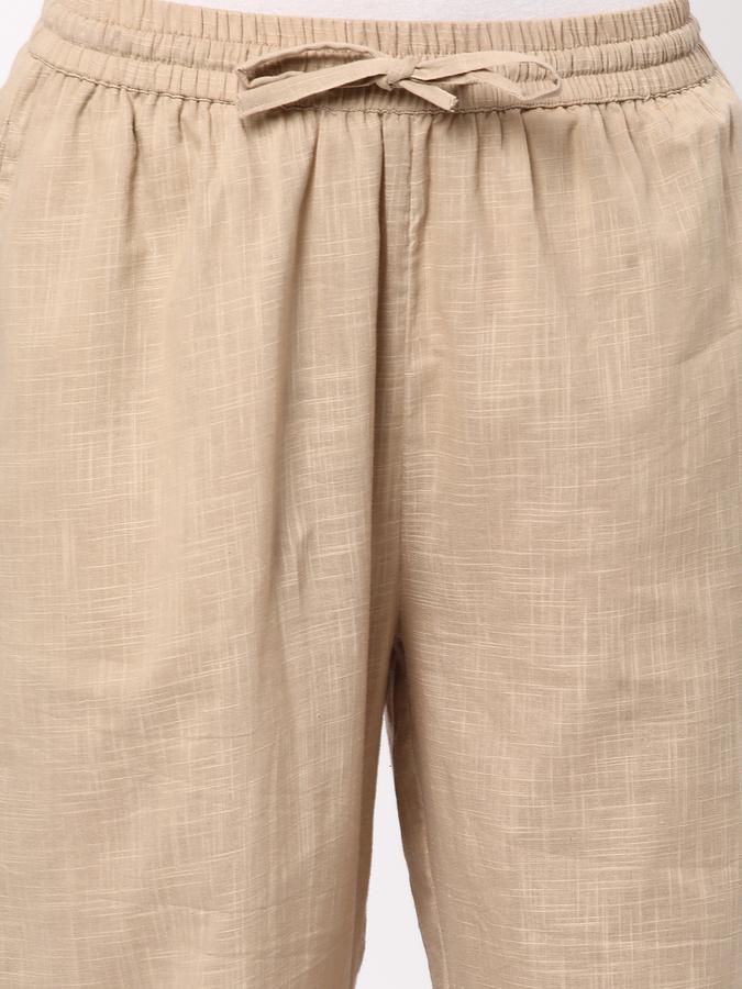 Women Tapered Fit Pants with Drawstring Waist data-index=