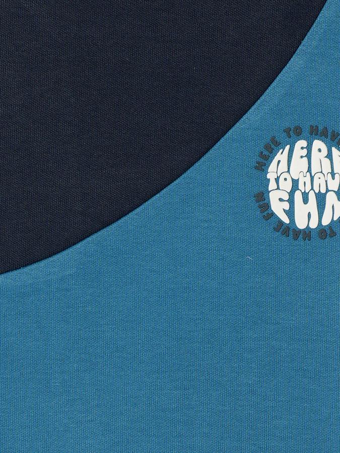 Boys Cotton Colourblock T-Shirt And Shorts Set