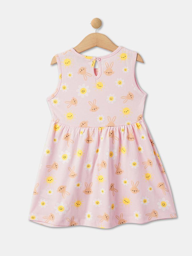 Girls Printed A-Line Dress image number 1