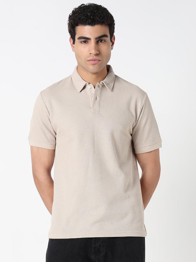 Solid Men Polo Neck T-Shirt image number 1