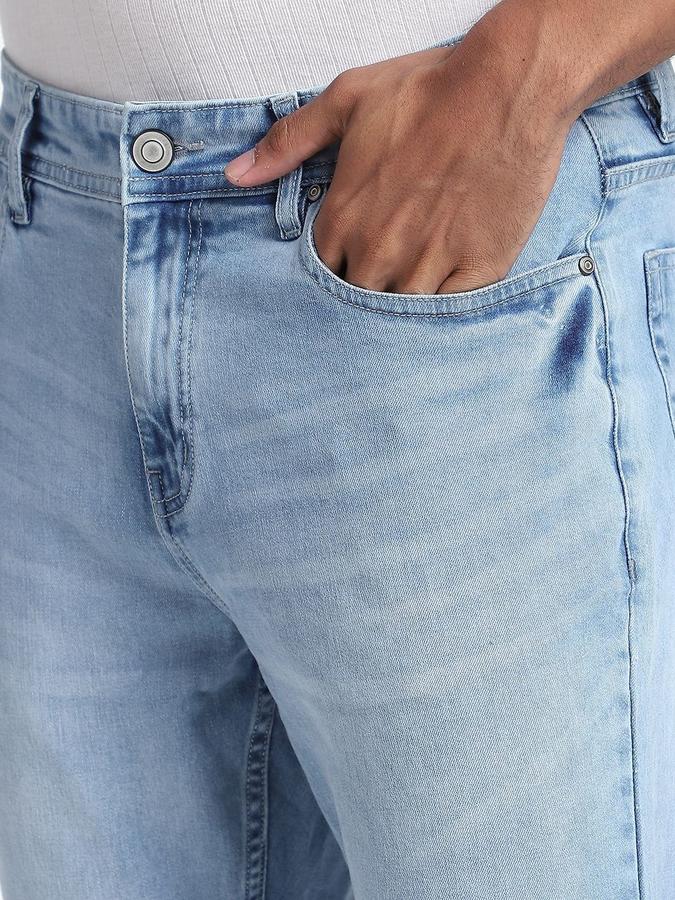 R&B Men Dark Blue Carrot Fit Mid-Rise Jeans