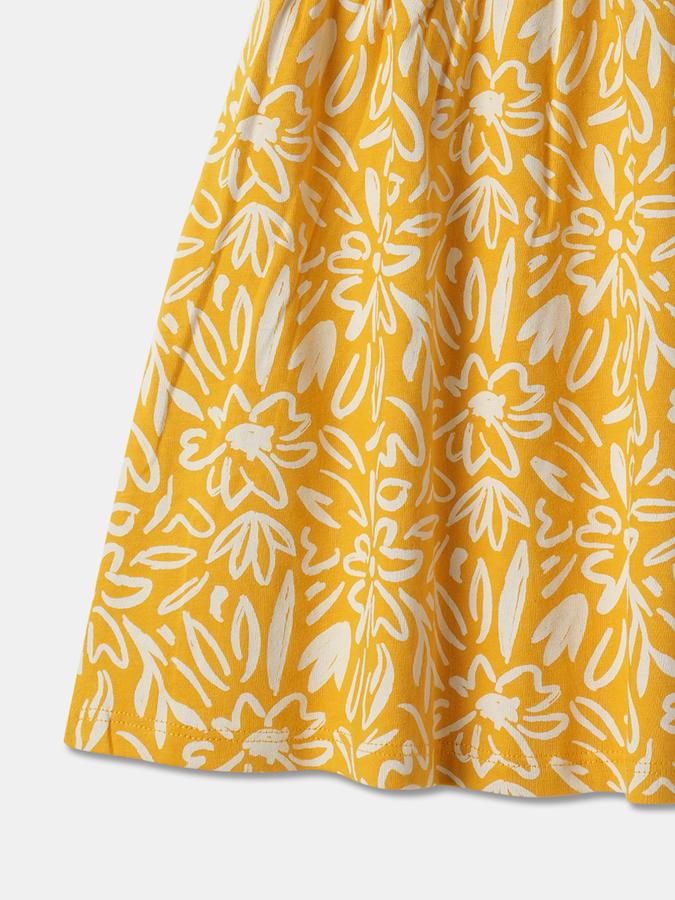 Girls Floral Print Fit & Flare Dress image number 3