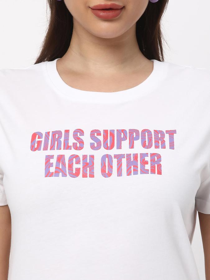 R&B Women Typographic Print Round-Neck T-Shirt  image number 3