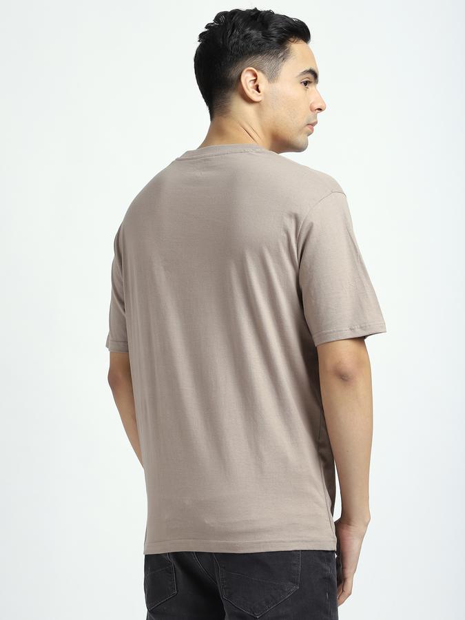 Men Cotton Relaxed Fit Crew Neck Graphic T-shirt