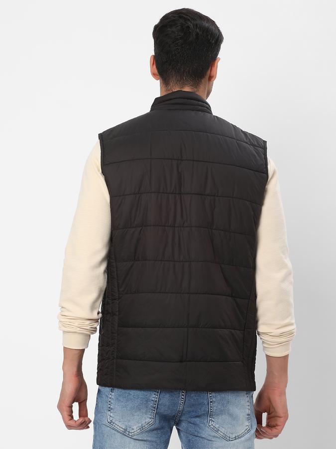 Men Polyester Regular Fit Quilted Jacket