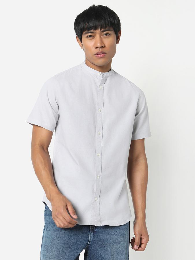R&B Men's Solid Casual Shirt