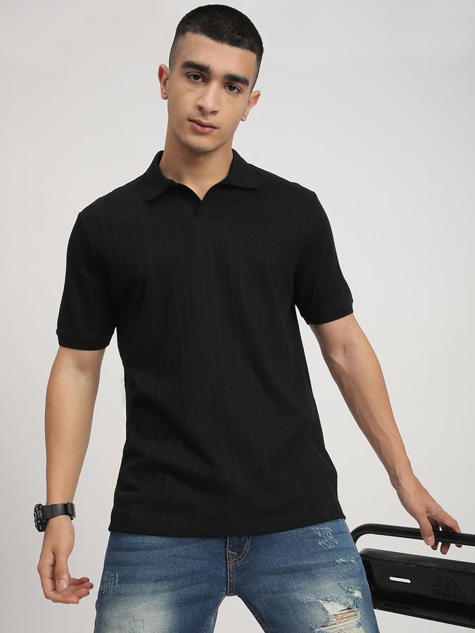 Solid Men Polo Neck T-Shirt 
