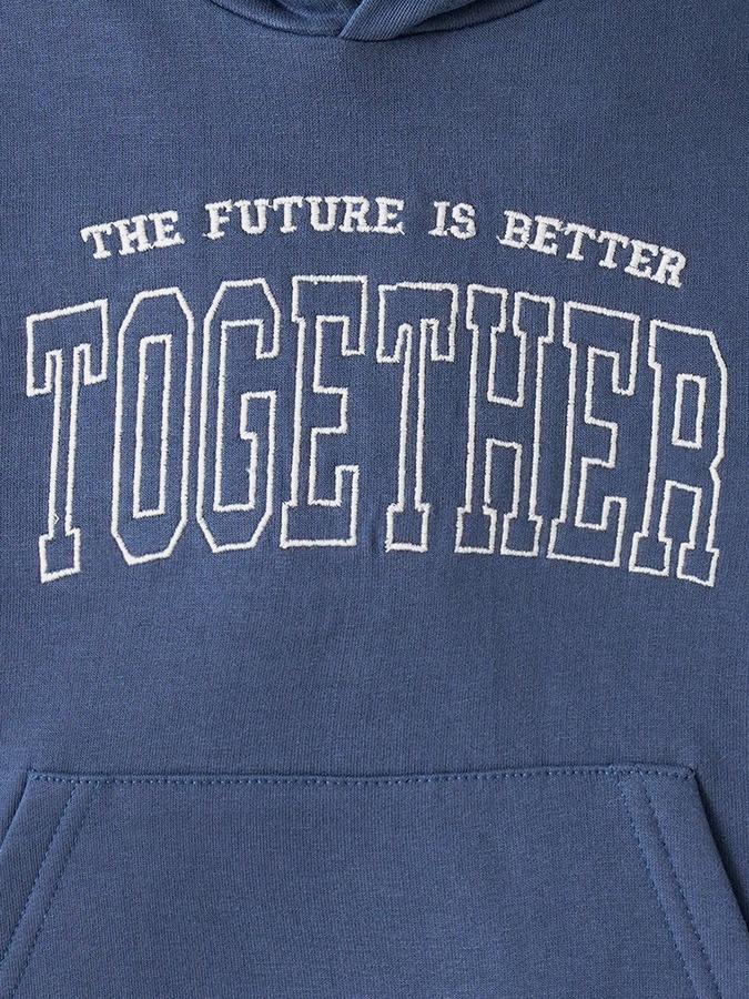 Boys Cotton Relaxed Fit Hooded Graphic Hoodie