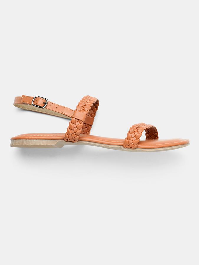 R&B Women Tan Flat Sandals image number 1