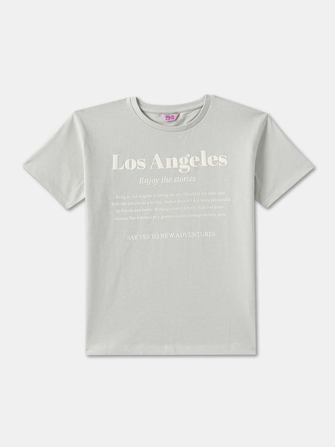 Girls Regular Fit Short Sleeve Crew Neck Top