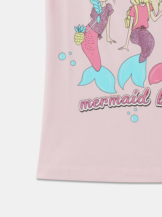Girls Graphic Print Regular Print Round-Neck T-Shirt image number 3