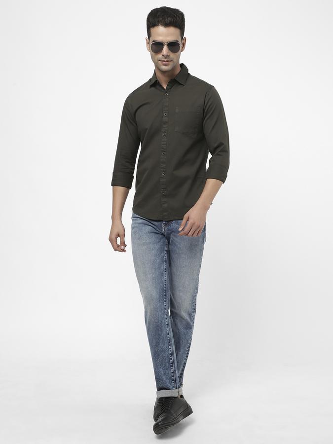 R&B Men Olive Casual Shirts image number 1