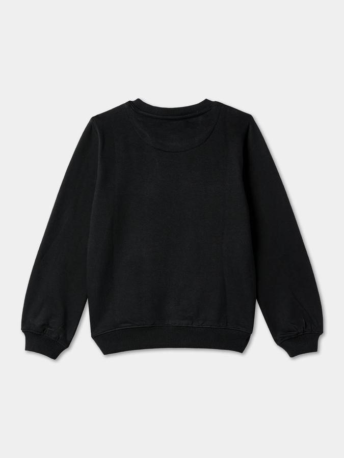 Girls Graphic Print Regular Fit Long Sleeve Crew Neck SweaT-Shirt