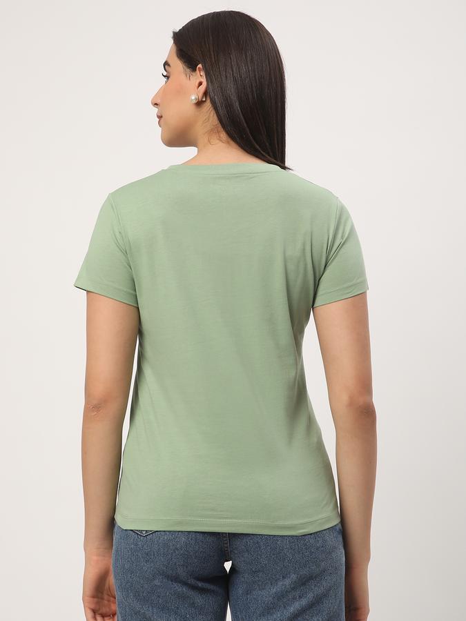 Women Cotton Regular Fit Round Neck Graphic T-shirt