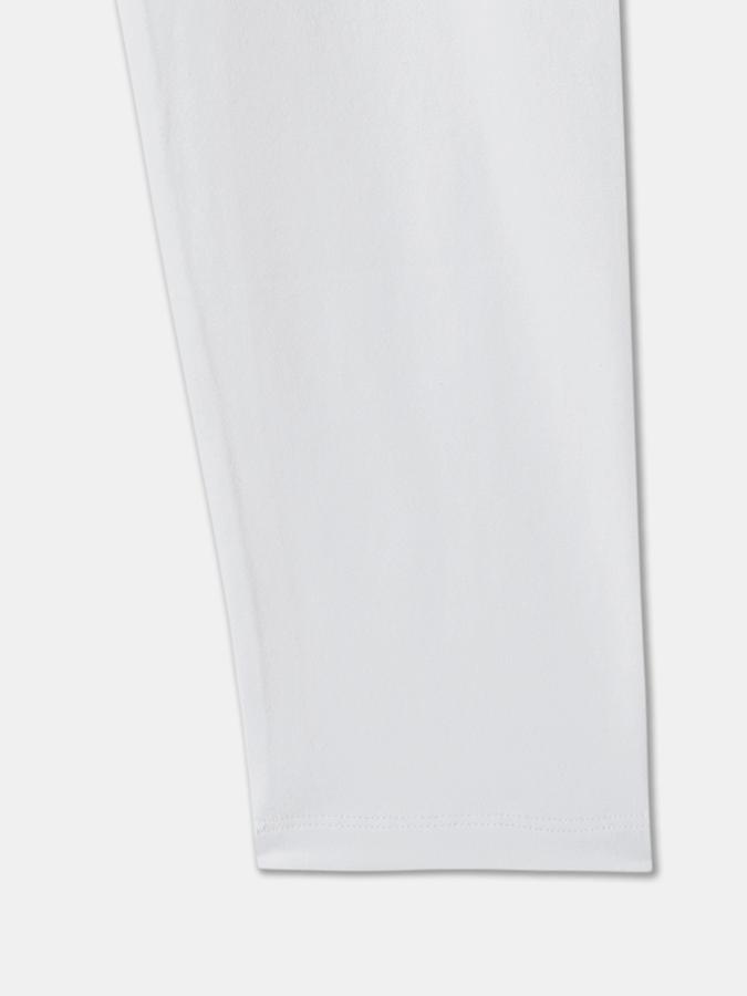 Girls Cotton Blend Skinny Fit Elastic Waist Solid Leggings