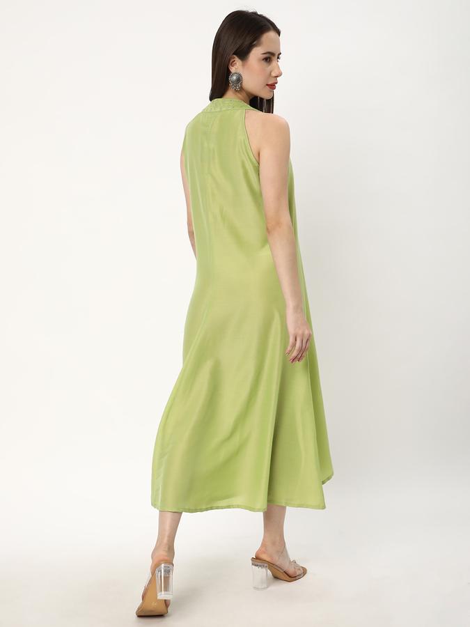 Women Polyester Embroidered A-Line Ethnic Dress