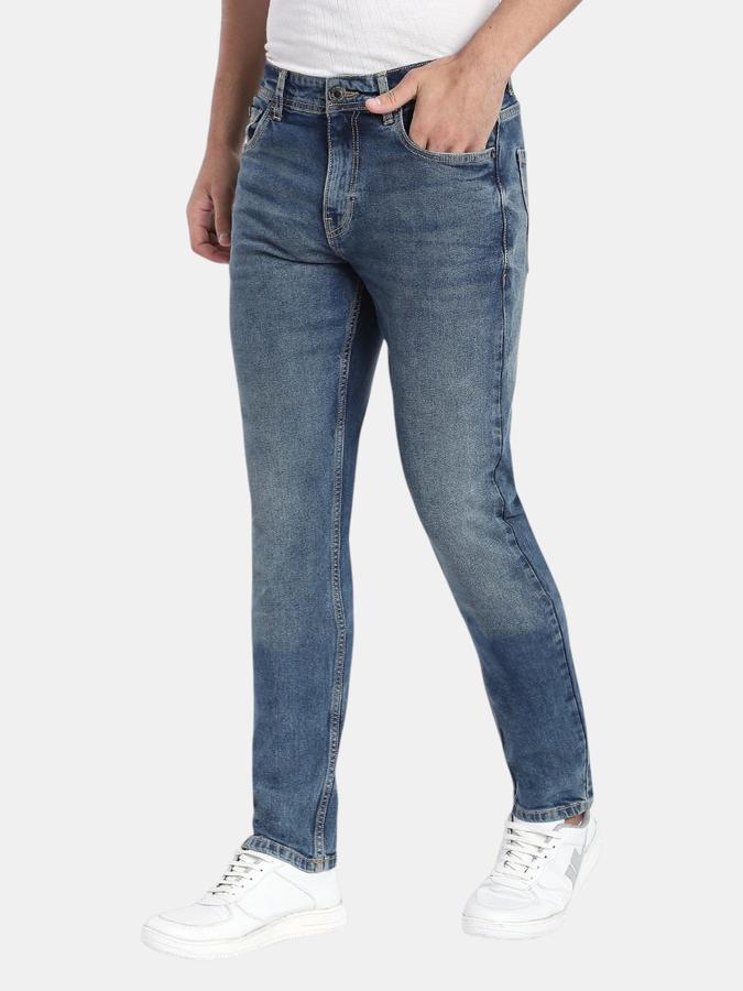R&B Blue Slim Fit Men Mid Rise Jeans