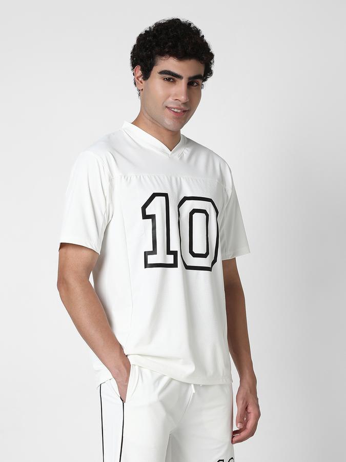 R&B Men's Ivory Printed T-Shirt