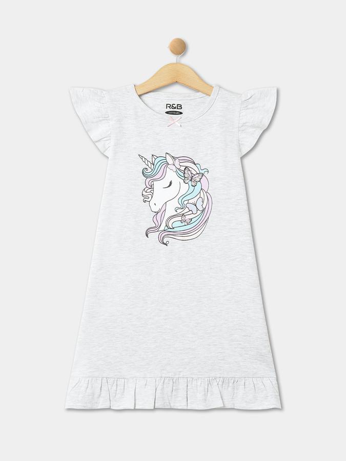 R&B Girl's Round Neck Sleepshirt image number 2